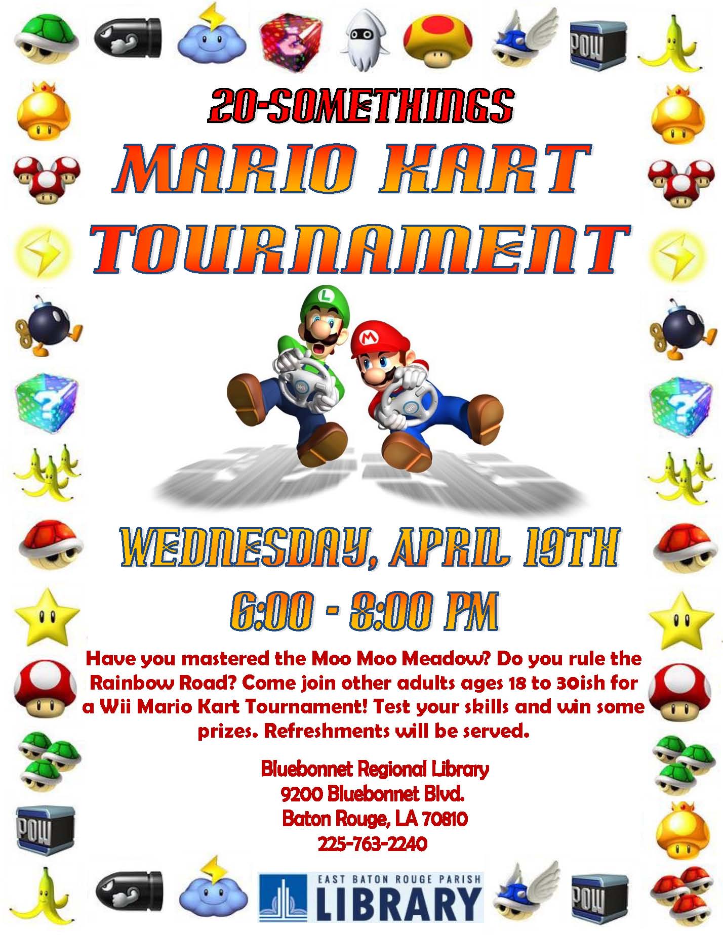 Mario Kart 8 Virtual Tournament — Bushnell-Sage Library